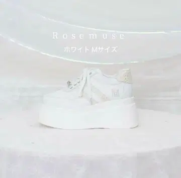 Rose Muse 화이트 스니커즈 M 23.5cm