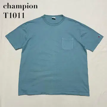 USA제 Champion T1011 포켓 티셔츠 블루 L