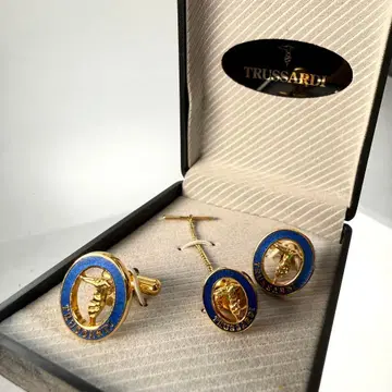 TRUSSARDI 커프 링크스 넥타이핀 세트