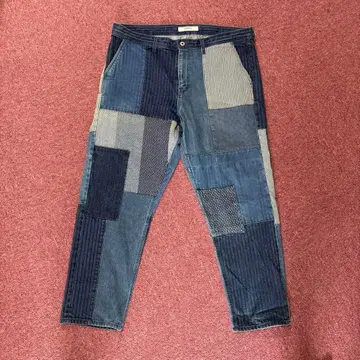 FDMTL 3yr wash 데님 블루 패치워크 워크 팬츠 w36