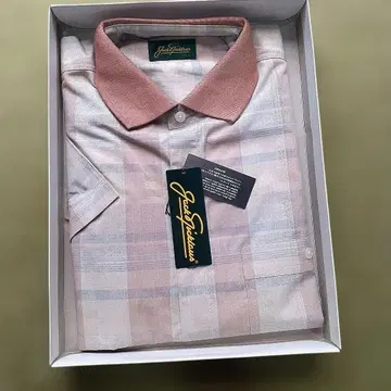 Jack Nicklaus 반팔 체크 셔츠 새상품 고품질 코튼 사용