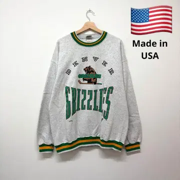90s USA제 빈티지 하키 프린트 리브 맨투맨