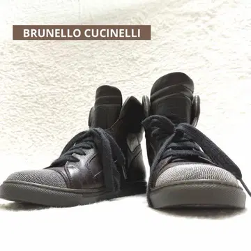 BRUNELLO CUCINELLI 가죽 하이컷 스니커즈 모니엘레