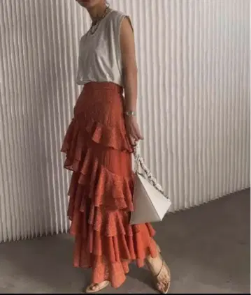 AMERI FRILLY LACE TIERED SKIRT