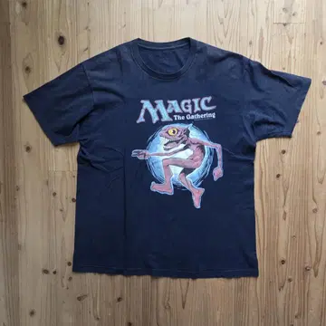 매직 더 개더링 T셔츠 네이비 MTG 몬스터 프린트 구제 의류