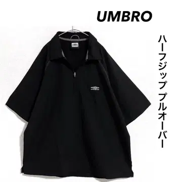 UMBRO 하프 지퍼 풀오버 T 빅 실루엣 자수 로고 축구