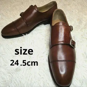 새상품급 슈이즘 SHOEISM 더블 몽크 스트랩 가죽 24.5cm