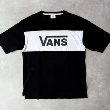VANS 오버사이즈 박스 실루엣 T셔츠 바이컬러 블록