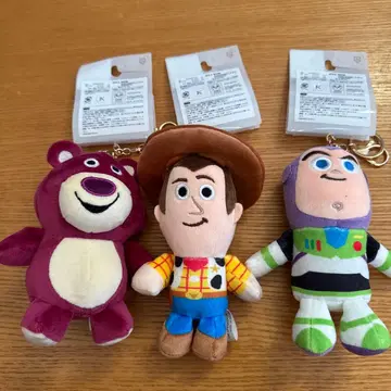 토이 스토리 봉제 인형 키링 우디, 버즈, 라쏘 시마무라