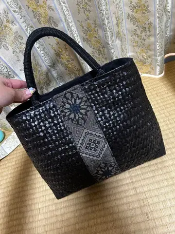 일본 의류용 가방 뜨개질 디자인 블랙