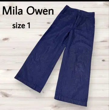 Mila Owen 와이드 스트레이트 청바지 1 린넨 혼방