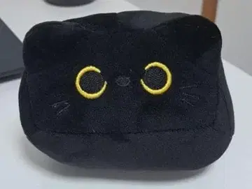 검은 고양이 봉제 인형 파우치 소품함