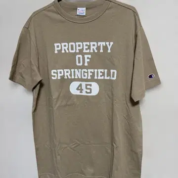Champion T셔츠 PROPERTY OF 베이지