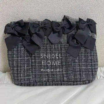 SNIDEL HOME 스나이델 홈 트위드 리본 백
