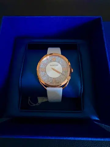 [새상품급] SWAROVSKI 손목시계 본체 로즈 골드 화이트