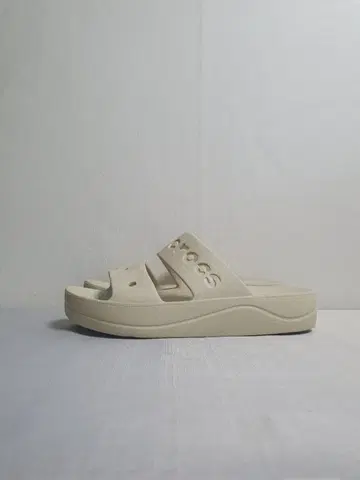 240mm 크록스 바야 플랫폼 샌들 아이보리