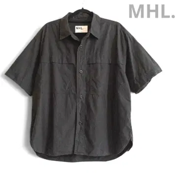 [ 새상품급 ] MHL. 마가렛호웰 반팔 워크 셔츠 코튼 카키 L