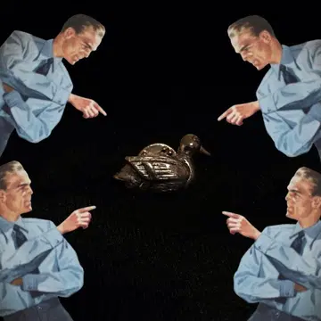 빈티지 라펠 핑 오리 덕 쇼와 레트로 새 놋쇠 브로치 카모