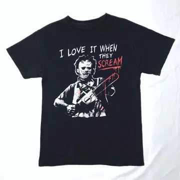 악마의 산 채로 Scream 티셔츠 M 레더페이스 호러 영화 티