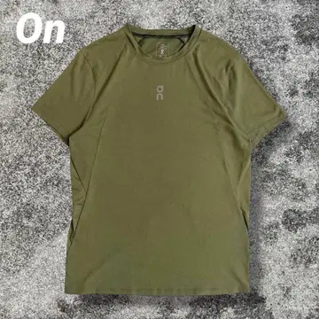 On 퍼포먼스 T셔츠 그린 리플렉터 러닝 M