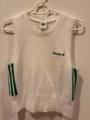 adidas 샤기 니트 탱크탑 화이트