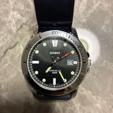 CASIO 치프카시 손목시계 50M 방수 블랙 다이얼