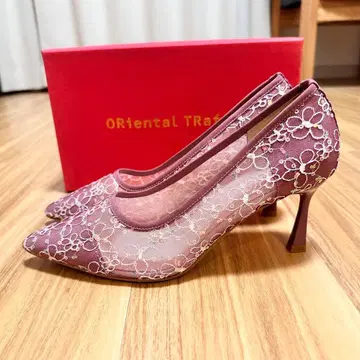 ORiental TRaffic 꽃무늬 레이스 펌프스 퍼플
