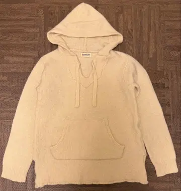 BEAMS BOY 멕시칸 니트 후드티 긴팔 아이보리