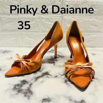 [ Pinky&Dianne ] 세퍼레이트 펌프스 큐빅 리본 골드