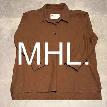 MHL. 긴팔 체크 셔츠 브라운 2 MHL 면 브라운 풀오버