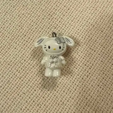 헬로키티 화이트 토끼 스트랩 레어