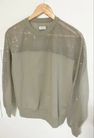 BRUNELLO CUCINELLI 스팽글 돌먼 슬리브 티셔츠