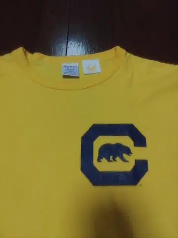 Champion T1011 cal 티셔츠 XL 옐로우 컬러 USA제