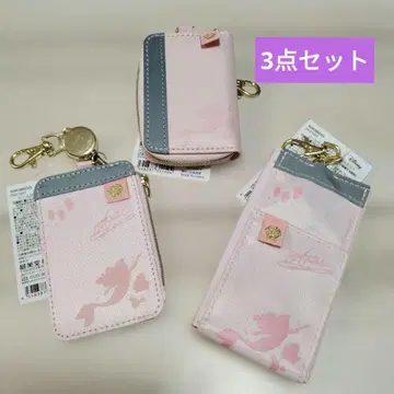 새상품 디즈니 프린세스 아리엘 릴 달린 패스케이스 키케이스 세트