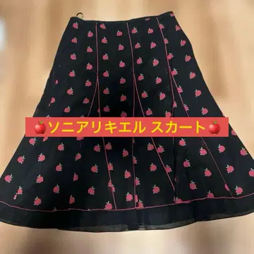 소니아 리키엘 사과 패턴 스커트