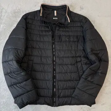 극미품 XXXL 휴고보스 현행 자켓 블루종 퀼팅 블랙