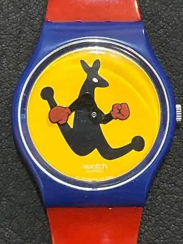 SWATCH EDUARDO ARROYO 복싱 캥거루 손목시계 나