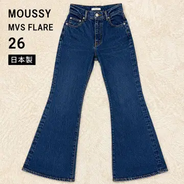 MOUSSY MVS 플레어 데님 26 하이웨스트 슬림 레그 부츠컷 일본제