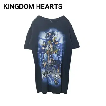 희귀 KINGDOM HEARTS Disney 킹덤하츠 블랙 셔츠