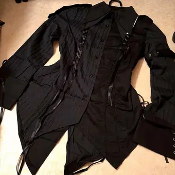 BODYLINE 레이스업 셔츠 고딕 펑크 고스로리 y2k