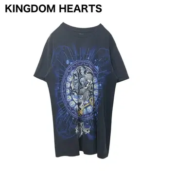 대형 KINGDOM HEARTS 킹덤하츠 T셔츠 블랙 M