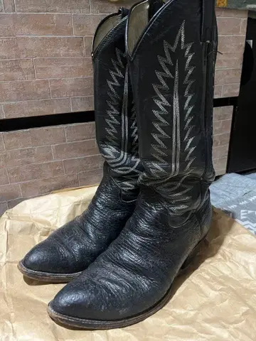 Cowtown Boots 웨스턴 부츠 블랙 70's [USA 제조]