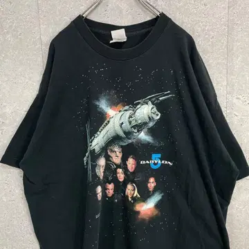USA제 90s 무비 바빌론5 프린트 블랙T셔츠 3XL