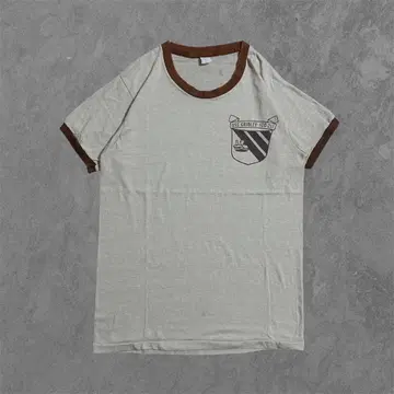 레어 70s usnavy 브라운 링거T 밀리터리 미국 해군