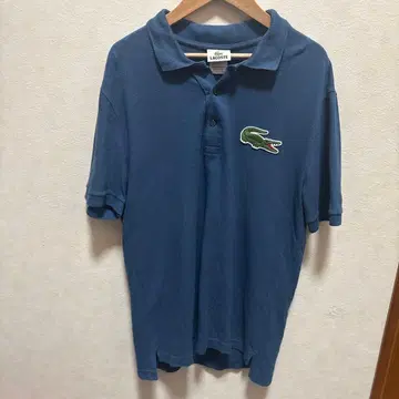 [ 초레어 ] 라코스테 루즈핏 피케 셔츠 빅 와니 빅 로고 파랑