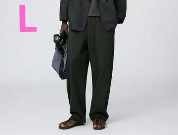 UNIQLO U 맨투맨 커브 팬츠 블랙 L