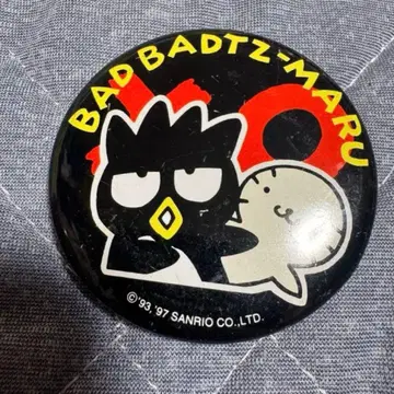 [ 헤이세이 초기 당시물 ] 90s 배드 바츠마루 캔뱃지 산리오 90년대