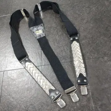 [이탈리아 가죽 메탈] 서스펜더 메탈 비늘 바이커 고스로리