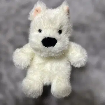 웨스티 봉제 인형 화이트