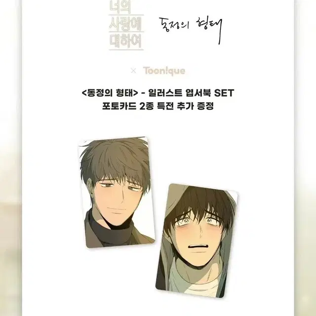 동정의 형태 특전 포카
